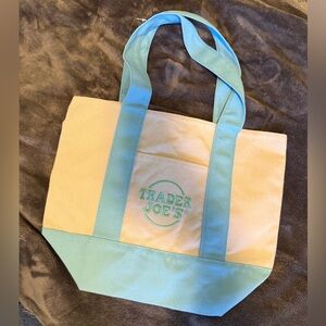 *New* Trader Joe’s Mini Light Blue Pastel Canvas Tote Bag